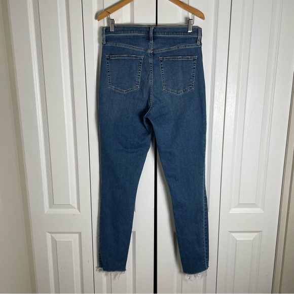 Gap True Skinny Sky High Jeans Women’s 12 Tall Blue Raw Hem Casual Stretch Boho - Picture 5 of 12